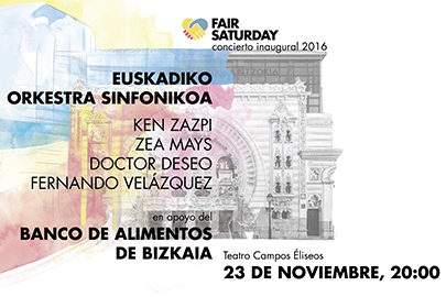 Euskadiko Orkestrak azaroaren 23an irekiko du Fair Saturday 2016