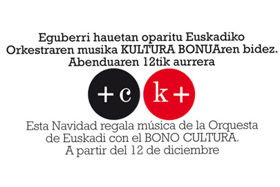 Erosi Euskadiko Orkestraren musika Kultura Bonua erabiliz