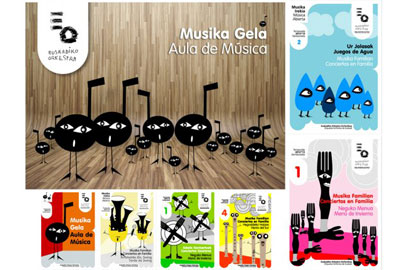 Sarituak izan dira Patio-k Musika Gelarako egindako ilustrazioak