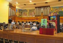 Historia de un soldado: ensayo en la sede de la Orquesta